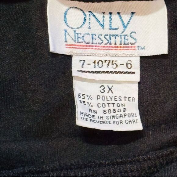 ONLY NECESSITIES sleeveless Cami Plus Size 3X Top Black - Picture 4 of 6